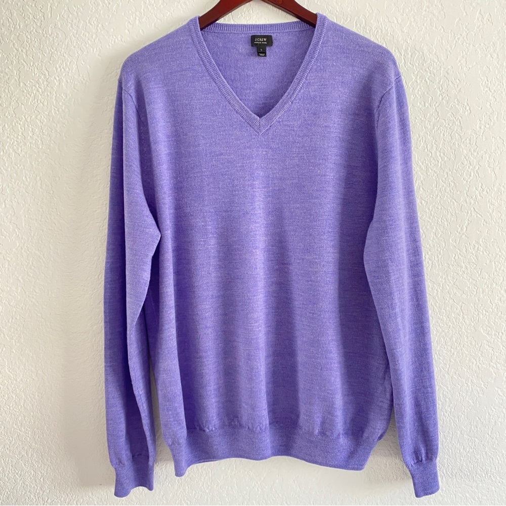J. Crew Purple V-Neck Sweater